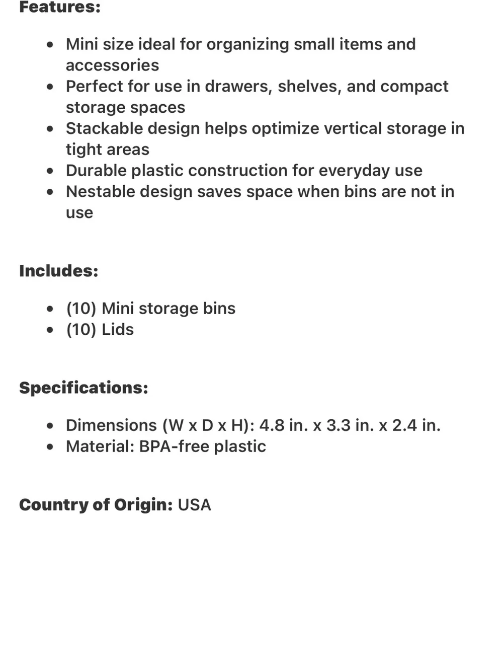 Green Made Mini Storage Bins 10-Pack — Yellow Lids with Black Bin Containers